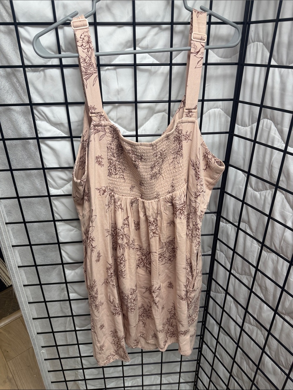 Old Navy Blush Pink Floral Mini Dress - Picture 3 of 4